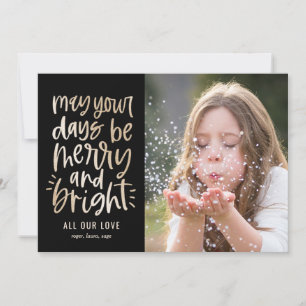 Bright Days EDITABLE COLOR Holiday Photo Card