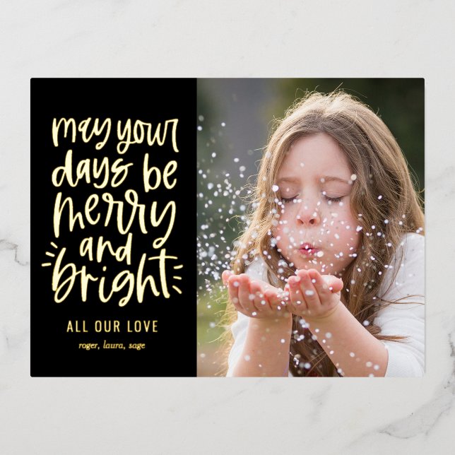 Bright Days Editable Colour Holiday Postcard (Front)