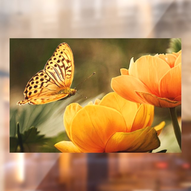 Bright Deep Yellow Flowers with Butterfly (Sheet 2)