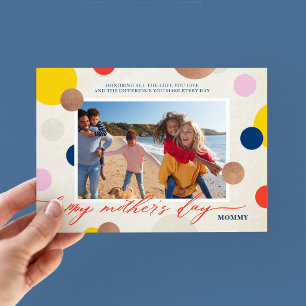 Bright Dots Happy Mother's Day Mummy Photo Holiday Card