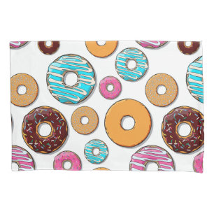 Bright Doughnut Whimsical Pattern Pillowcase