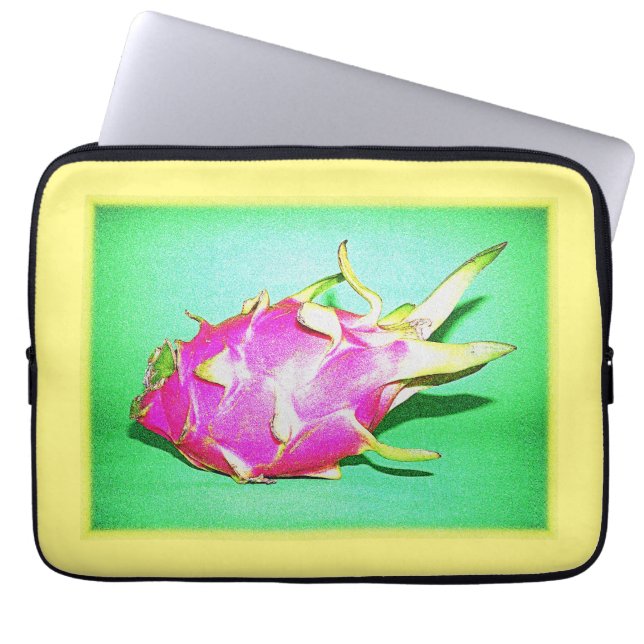 "Bright Dragon Fruit" Cute Photo. Buy Now Laptop Sleeve (Front)
