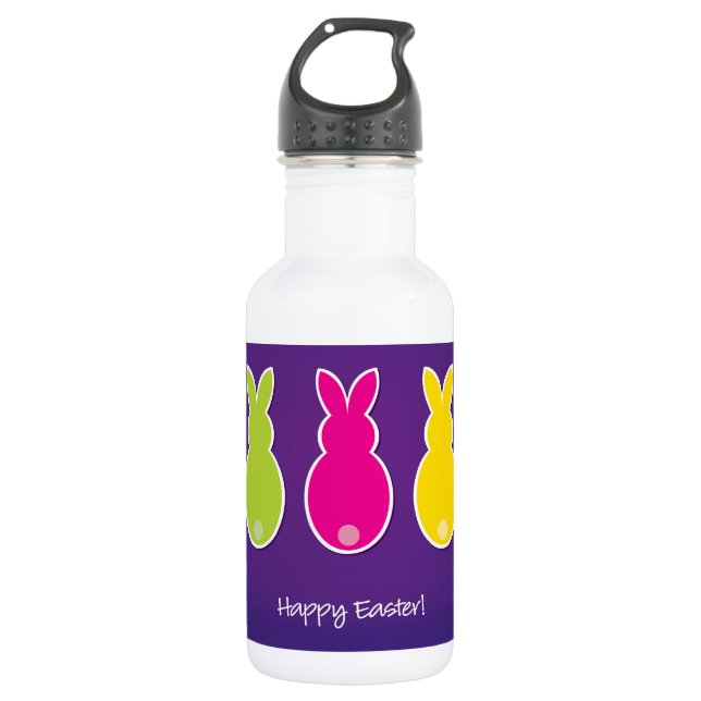 Bright Easter Bunny Silhouette 532 Ml Water Bottle (Front)