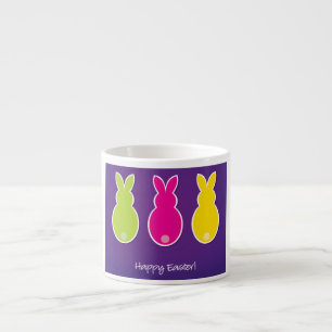 Bright Easter Bunny Silhouette Espresso Cup