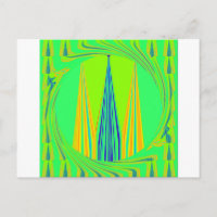 Bright Edgy Geometrical Neon Pattern Art Design