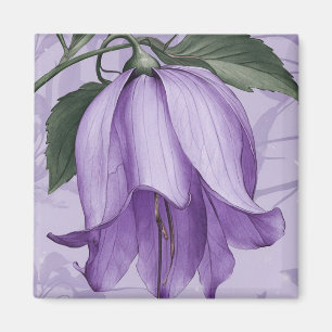 Bright elegant watercolor purple bell flower#4 magnet