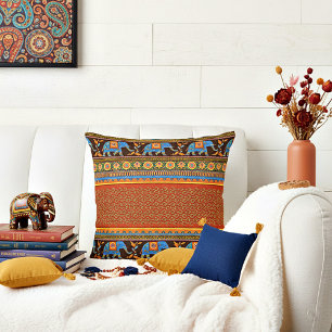 Bright elephants cushion
