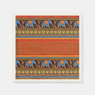 Bright elephants napkin