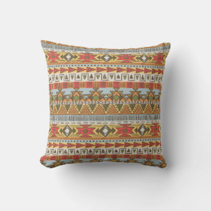 Bright ethnic seamless pattern, colourful. cushion