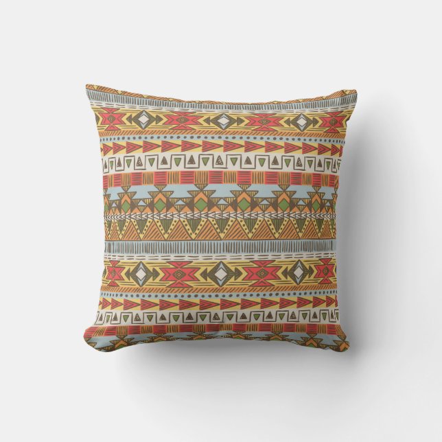 Bright ethnic seamless pattern, colourful. cushion (Front)