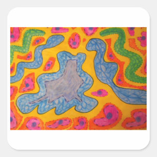 Bright ethnic type design on an Envelope Square Sticker