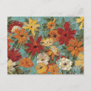 Bright Expressive Garden Postcard