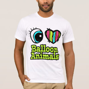 Bright Eye Heart I Love Balloon Animals T-Shirt