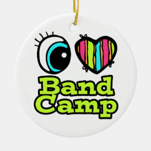 Bright Eye Heart I Love Band Camp Ceramic Ornament