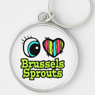 Bright Eye Heart I Love Brussels Sprouts Key Ring