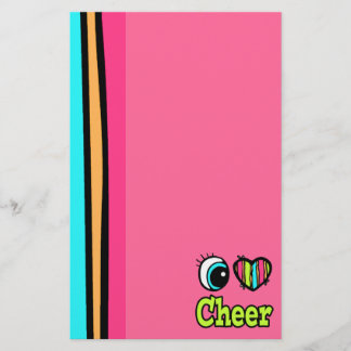 Bright Eye Heart I Love Cheer Stationery