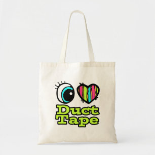 Bright Eye Heart I Love Duct Tape Tote Bag