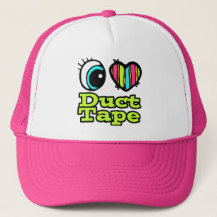 Bright Eye Heart I Love Duct Tape Trucker Hat