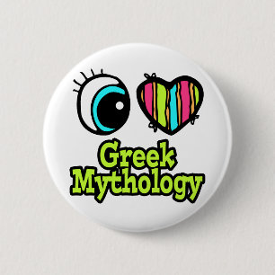 Bright Eye Heart I Love Greek Mythology 6 Cm Round Badge