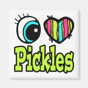 Bright Eye Heart I Love Pickles Magnet