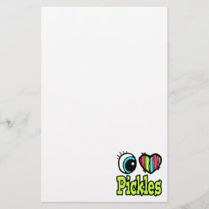 Bright Eye Heart I Love Pickles Stationery
