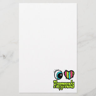 Bright Eye Heart I Love Playgrounds Stationery