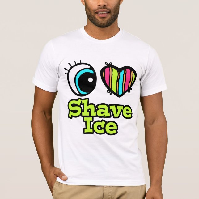 Bright Eye Heart I Love Shave Ice T-Shirt (Front)
