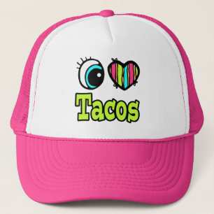Bright Eye Heart I Love Tacos Trucker Hat
