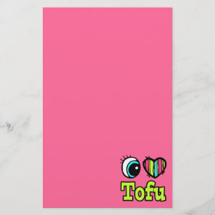 Bright Eye Heart I Love Tofu Stationery