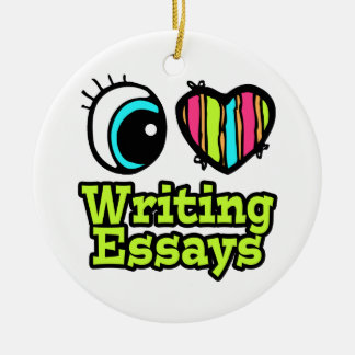 Bright Eye Heart I Love Writing Essays Ceramic Tree Decoration