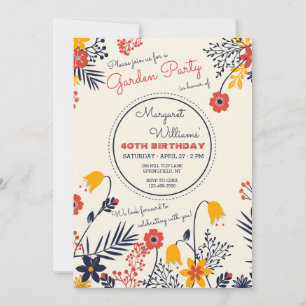 Bright-eyed Flowers Invitation