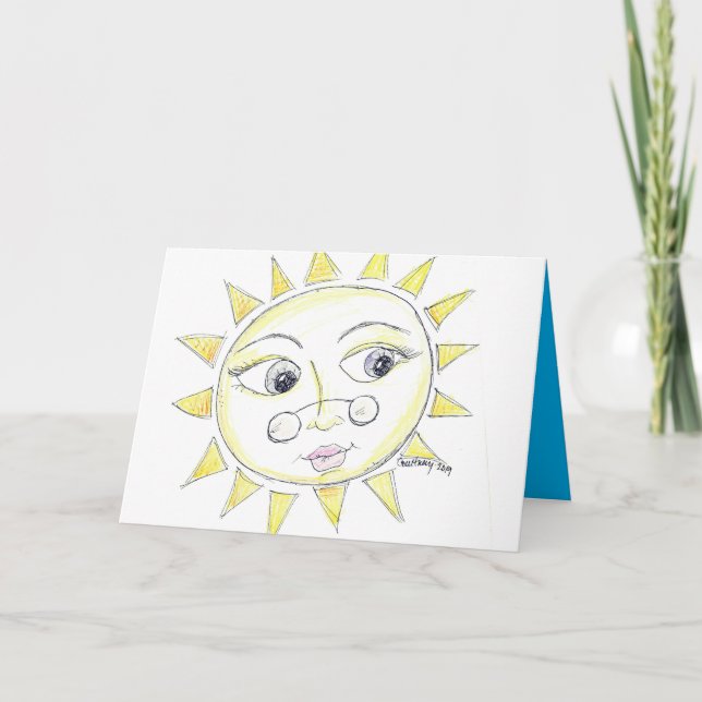 Bright eyed sunshine note cards (Front)