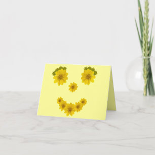 Bright Eyed Yellow Wildflower Photos Smile Thank You Card