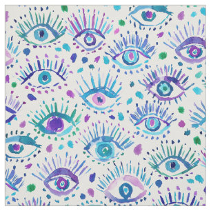 BRIGHT EYES All-Seeing Eye Illuminati Print Fabric