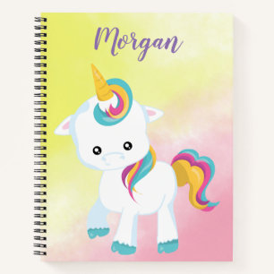Bright Eyes Unicorn Rainbow Colour Notebook
