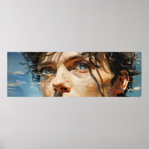 Bright Eyes wide painting Poster