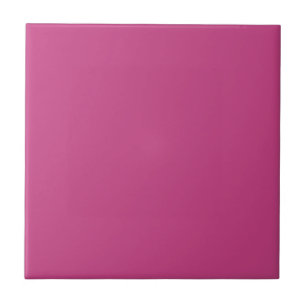 Bright Fall Fuchsia Solid Colour Print Ceramic Tile
