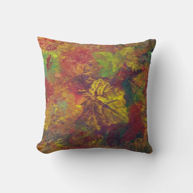 Bright fall leaves cushion (Front)