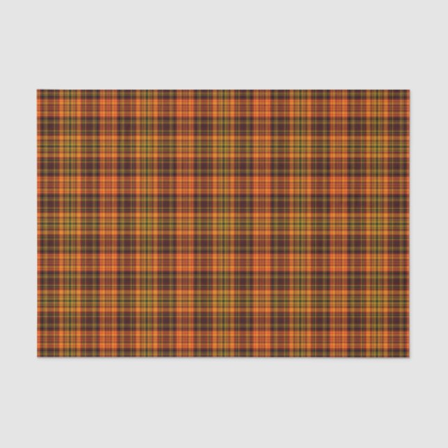 Bright Fall Plaid Tissue Paper (Front)