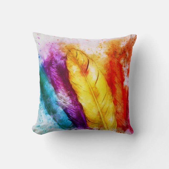 Bright feathers  cushion (Front)