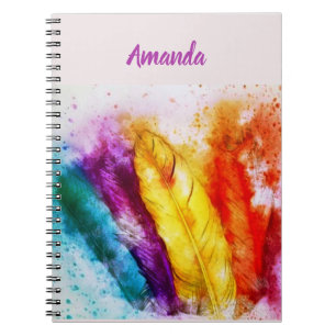 Bright feathers  notebook