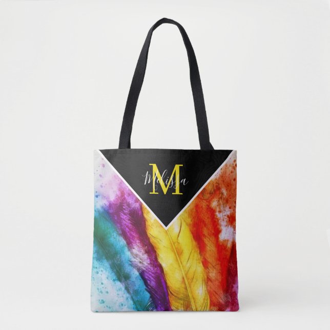 Bright feathers  tote bag (Front)