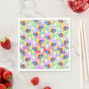 Bright Festive Balloons Napkin