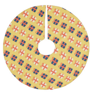Bright Festive Christmas Gifts Pattern Brushed Polyester Tree Skirt