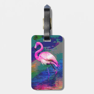 Bright Flamingo Luggage Tag
