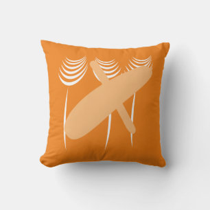 Bright Floral Abstract Monogrammed Pillow