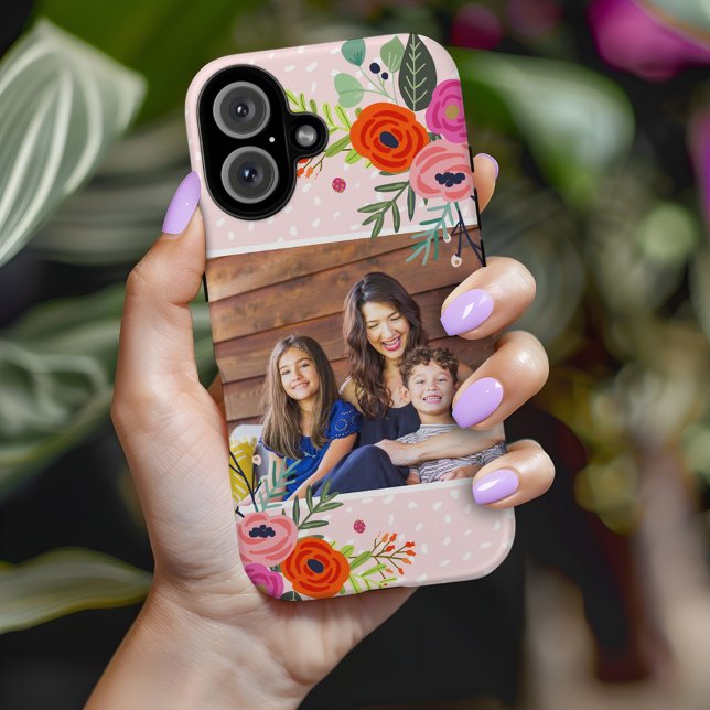 Bright Floral and Dots Custom Photo Case-Mate iPhone Case (Creator Uploaded)