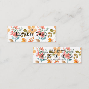 Bright Floral Beauty Salon Loyalty Card