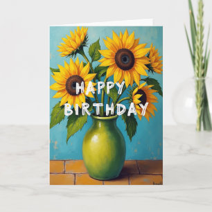 Bright Floral Birthday Card
