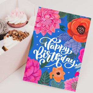 Bright Floral Birthday greeting card